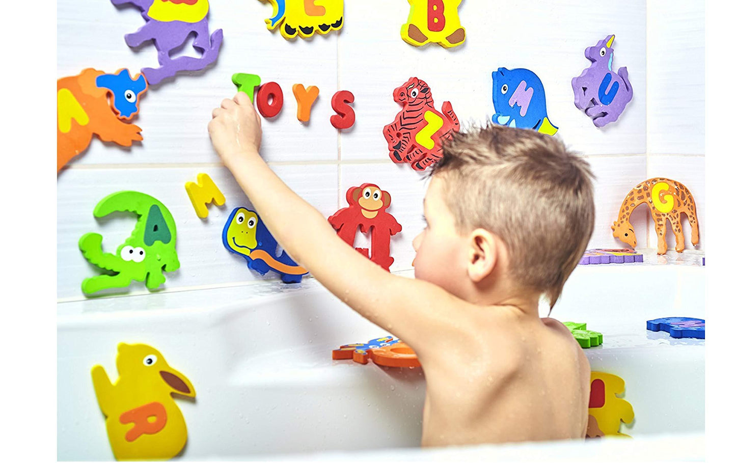 100% Non Toxic Foam Bath Toys Premium Educational Floating Bathtub
