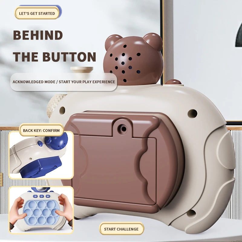 Quick Push Game Pop Up Fidget Bubble Electronic Pop Game Light