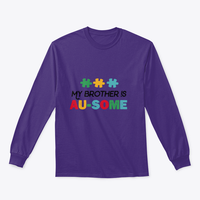 My Brother Is Awesome Sweatshirt Quote, Autism Awareness Day Design,